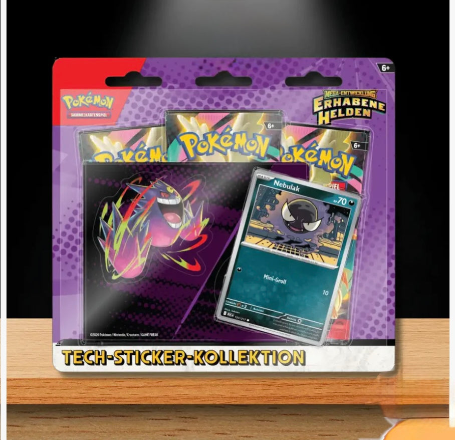 Pokémon Erhabene Helden Tech Sticker Kollektion (Nebulak) - Deutsch